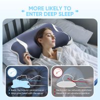 Memory Foam Cervical Pillow Neck Pain Relief thumbnail 7