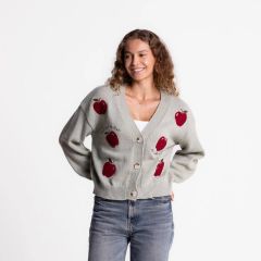 Taste and See design in grey with apples