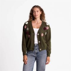 Consider the Wildflowers design in olive, front view