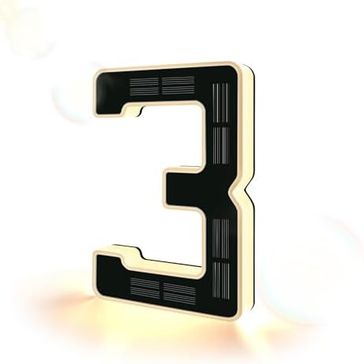 Solar Lighted House Number in use at night