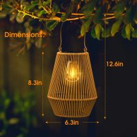 Lantern dimensions: 12.6 inches tall, 6.3 inches wide