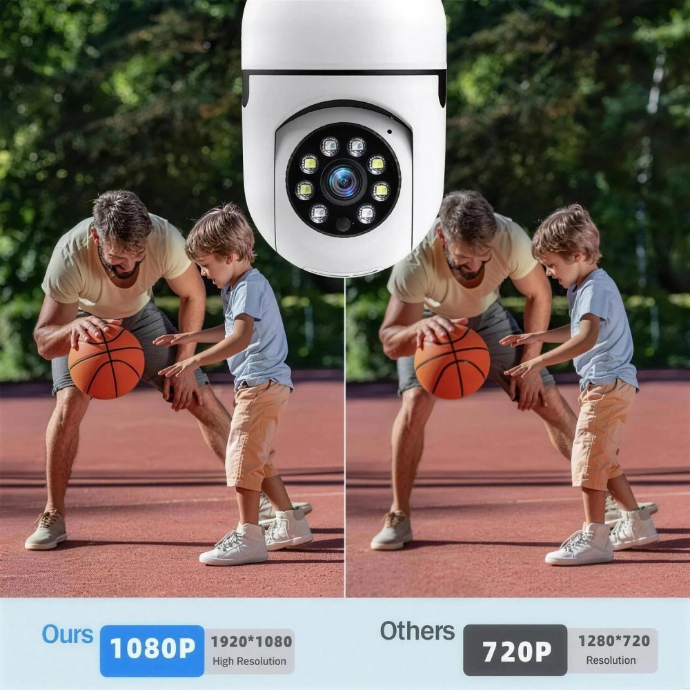 Side-by-side showing the camera's 1080p picture against a 720p one