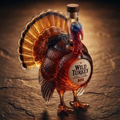 Backlit turkey decanter