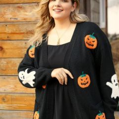 Plus Size Pumpkin Cardigan 7