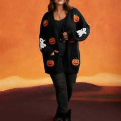 Plus Size Pumpkin Cardigan 8