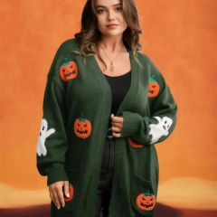Plus Size Pumpkin Cardigan 2