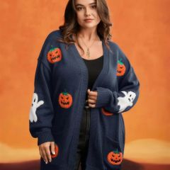 Plus Size Pumpkin Cardigan 5