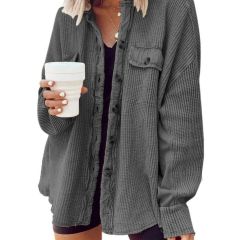 Waffle Knit Shacket 11
