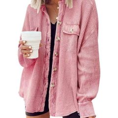 Waffle Knit Shacket 12