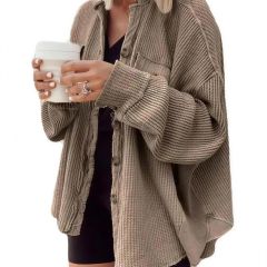 Waffle Knit Shacket 3