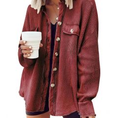 Waffle Knit Shacket 5