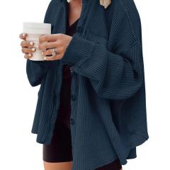 Waffle Knit Shacket 8
